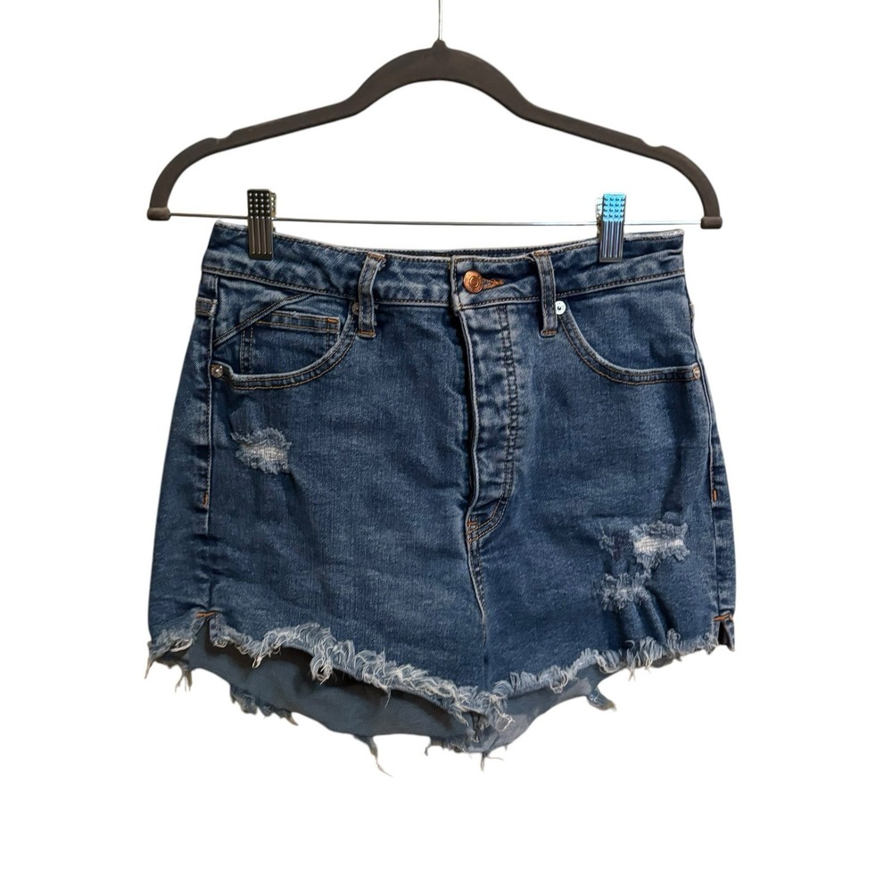 FREE PEOPLE We The Free Crvy Vintage High Rise Shorts Size 28 Button Fly